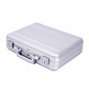 Large Aluminium Briefcase 18.1X13.8X6.1 Inch Combination TSA Lock Metal Briefcase Attache Toolbox Cash Case 15.6 Inch Notebook Briefcase Toolkit with Foam Silver