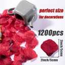 4 x CO-RODE 1200pcs Wedding Decoration Silk Dark Red and Burgundy Rose Petals, Artificial Flowers(Burgundy)