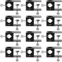 Ferraycle 12 Pcs Deck Torch Clamp Metal Black Torch Mount Holder Outdoor Pole Clamp Universal Porch Rail Accessory