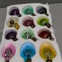 Soulchen 24 Pcs Vintage Retro Christmas Glass Ornaments 2.4'' Mini Multi Colorful Glass Balls Bulk Antique Xmas Hanging Decorations for Xmas Tree Wreaths Garland Holidays Farmhouse Party