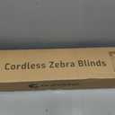 Grandekor No Drill Cordless Zebra Blinds,29" W x 72" H,White