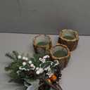 Giegxin 3 Pack Artificial Tabletop Christmas Tree for Centerpiece Decoration 12 Inch Potted Christmas Tree Faux Flower Branch with Pine Cones, Berries, Holly Bunches for Home Office Room Decorations