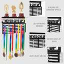 BELLE VOUS Never Give up Medal Hanger with 6 Rows in Black