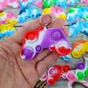 50 Packs Bulk Game Controllers Mini pop Fidget Keychain, for Boys and Girls Kids, Birthday Party Favors Supplies and Classroom Students Prizes