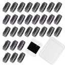 30 Pcs 32mm 6-Teeth U-Shape Wig Clips for Clip-in Hair Extensions, with DIY Needle and Thread Kit  Snap Hair Clips for Hair Extensions Clip-ins (Black)