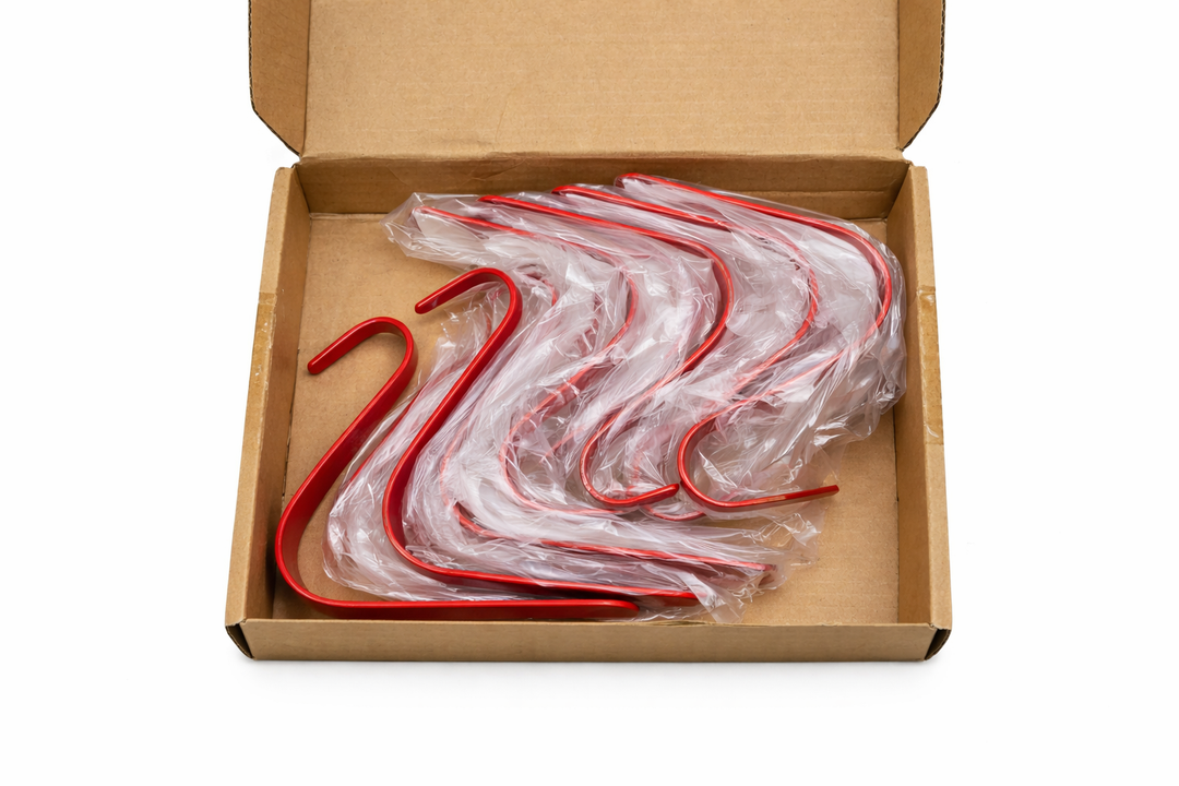 Haute Decor The Original MantleClip Stocking Holder- 4 Pack (Silver) - Hang Christmas Stockings Safely and Securely from Mantels Up to 3 Inches Thick