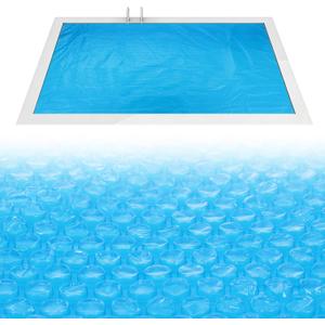12x6 Ft Rectangle Solar Pool Cover for Above Pools, Blue Bubble Insulation Blanket for Heating, Heat Retention, and Debris Protection, Heavy-Duty Insulating Pool Heater Cover for Swimmer