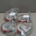 4 Inch Heavy Duty Casters, Swivel Caster Wheels with Brake, Polyurethane on Steel Wheel- Casters Set of 4 with 2000 lb Capacity, Caster Wheels for Furniture Workbench Cart (4 Brake)