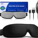 Heated Eye Mask for Dry Eyes: FSA&HSA Eligible, Stable Warm Compress for Tired Eyes, Stye & Blepharitis Relief with Temperature & Timer Control, USB-Powered Ideal for Sleep, Office & Travel