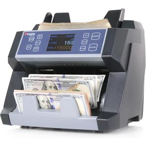 Cassida 6600 UV – USA Business Grade Money Counter with UV/IR Counterfeit Detection – Top Loading Bill Counting Machine w/ ValuCount™, Add and Batch Modes – Fast Counting Speed 1,400 Notes/Min