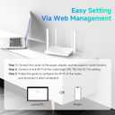 DBIT AC1200 WiFi Router 2.4GHz +5GHz Dual Band MU-MIMO Wireless Internet Router with 4 Gigabit Ethernet Ports, 4 x 5dBi Antennas, Bridge & Repeater Mode, EasyMesh, Guest Network (T18-21K)