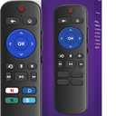 Voice Universal Remote Control, for Roku Stick Remote Replacement, for Roku Streaming Players, Steaming Sticks, Audio and TVs, with 4 App Shorcut Keys (Voice Remote)