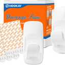hookay 10lbs Large Utility Hooks, 2 Indoor Hooks with 6 Adhesive Strips, Damage-Free Wall Hooks for Garage/Office/Kitchen, Holds 10 lb, No Tools Removable Organizer