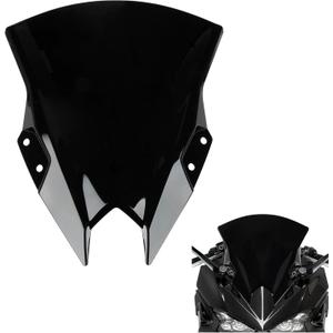 Windshield for NINJA500 SE 2024 2025 2026, PSLER Windscreen Double Bubble Wind Deflector Protector Fairing for NINJA500 SE Ninja 500 2024 2025 2026 (15" Black)