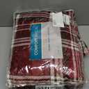 Comfort Spaces Plush to Sherpa Electric Blanket Shawl Shoulder, Neck Wrap with Matching Sock Set, Giftable Ultra Soft, Warm, Snuggle Fleece-Reversible Heated Poncho Throw, 50" W x 64" L, Red Plaid