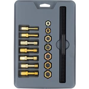 Lang Tools 2584 15-Piece Metric Thread Restorer Set, Black , Gray