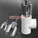 Pipe Thread Cutting Tool,Electric Drill Compatible Pvc Pipes Threader Kit,PVC Thread Maker Tools for Electric Drill,1/2" (DN15) 3/4" (DN20)