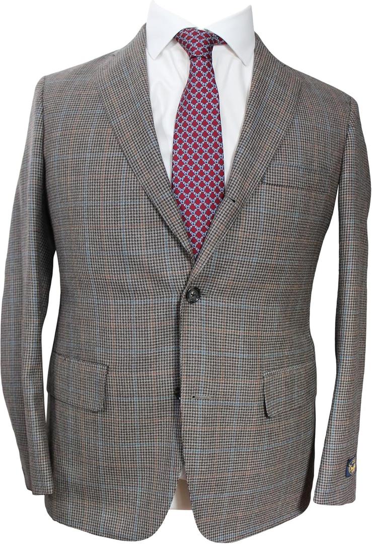 Brooks Brothers "Own Make Multicolroed Glen Plaid Luxury Suit Size 38 Short Navy, 38S/W32