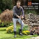 Colwelt Lawn Aerator Tool 38inch, Heavy Duty Grass Spike Aerator for Compacted Soil Aeration, Manual Lawn Air Aerators Tool with,Wide Foot Plate, Rugged Steel Spikes 3.5 in Length, 2/5 in Dia.