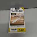 2 x 4 Clear Silicone Wall Protector Strips  Self-Adhesive Door Slam Stoppers & Noise Dampening Bumpers for Cabinets, Car, Toilet Lids, Drawers, Shower  5.5" x 0.7" x 0.2" by Vellax