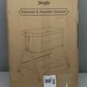 3 in 1 Baby Bassinet, Rocking Bassinets with Comfy Mattress and Wheels, Adjustable Height Bassinet Bedside Sleeper, Easy Folding Portable Crib for Newborn (Navy Blue)