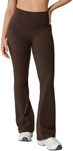 UNISSU Hugcurve No Front Seam High Waisted Flare Leggings for Women Bootcut Yoga Pants Buttery Soft - 29.5''/31.5''/33.5'', Medium