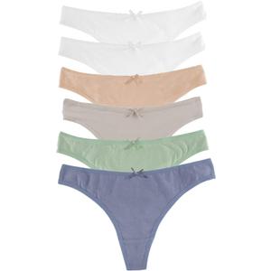 Jo & Bette Cotton Thongs for Women - Bikini Underwear - Seamless Thongs Breathable Panties Pack No show 6 or 12 Pack S Jo & Bette Cotton Thongs for Women - Bikini Underwear - Seamless Thongs Breathable Panties Pack No show 6 or 12 Pack S