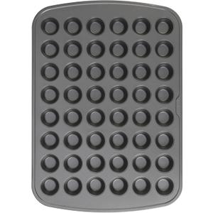 GoodCook 48-Cup Nonstick Steel Mini Cupcake and Muffin Pan, Gray