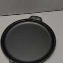 14Inch Cast Iron Griddle, Thickened Double Ears Pizza Pan, Griddle Pan for Stove Top, Gas Grills and Outdoor Cooking, Smooth Polished Surface, Easy to Clean