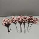 Uieke 15 Pcs Artificial Flowers Baby Breath Faux Artificial Gypsophila Bouquet Fake Silk Flowers Real Touch for Hotel Home Office Kitchen Bathroom Wedding Wall DIY Room Farmhouse Dcor (Pink)