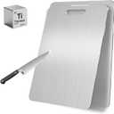 Katuchef Titanium Cutting Boards for Kitchen 100% Pure Ti Katu chef Titanium Cutting Board set Double Sided Non Toxic Titanware Chopping Board,Durable Dishwasher Safe Cutting Boards(1PC-L-9x13.5In)