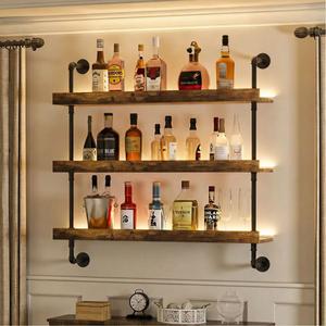 31.5” Wall Mounted Wine Rack with LED Lights