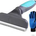 Dog Brush for Shedding Short Haired Dogs, Undercoat Deshedding Tool Set, Gently and Effectively Remove Loose Hair and Reduce Shedding, Includes a Brush and a Double-sided Silicone Glove