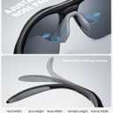 Lamicall 22g Polarized Sports Sunglasses for Men Women - UV400 Protection Sun Glasses for Running Cycling Baseball Driving
