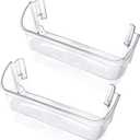 UPGRADED 2 Pack 240323002 Refrigerator Door Bin Shelf Compatible with Frigidaire & Kenmore Bottom 2 Shelves on Refrigerator Side, PS429725, AP2115742 Replacement Parts