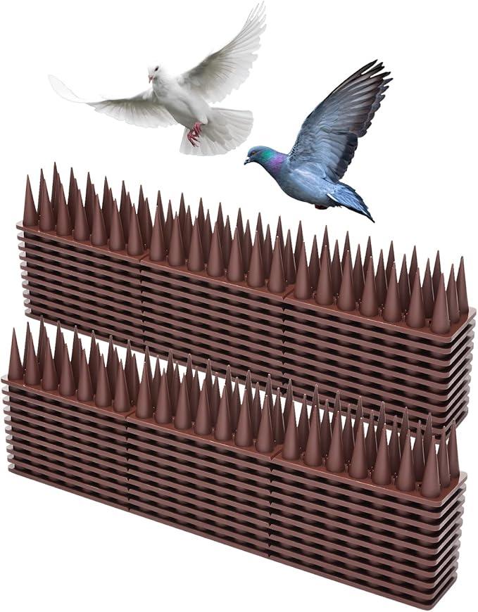 Mjokoj Bird Spikes, 20 Pack Anti Bird Spikes, Bird Spikes for Pigeons and Other Small Birds, Pigeon Spikes for Garden Fence and Wall Mjokoj Bird Spikes, 20 Pack Anti Bird Spikes, Bird Spikes for Pigeons and Other Small Birds, Pigeon Spikes for Garden Fence and Wall