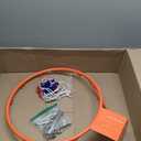 Dripex Solid Basketball Rim 18" Replacement Breakaway Wall Mounted Outdoor Heavy Duty Solid Steel 18 Inch Rim Double Spring with All Weather Net (Orange)