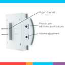 GE Wireless Doorbell Kit, Plug-In Receiver, 1 Push Buttons Door Bell, 2 Melodies Doorbell Chime, 4 Volume Levels, Classroom Doorbell, 150 Ft Range, White, 19298