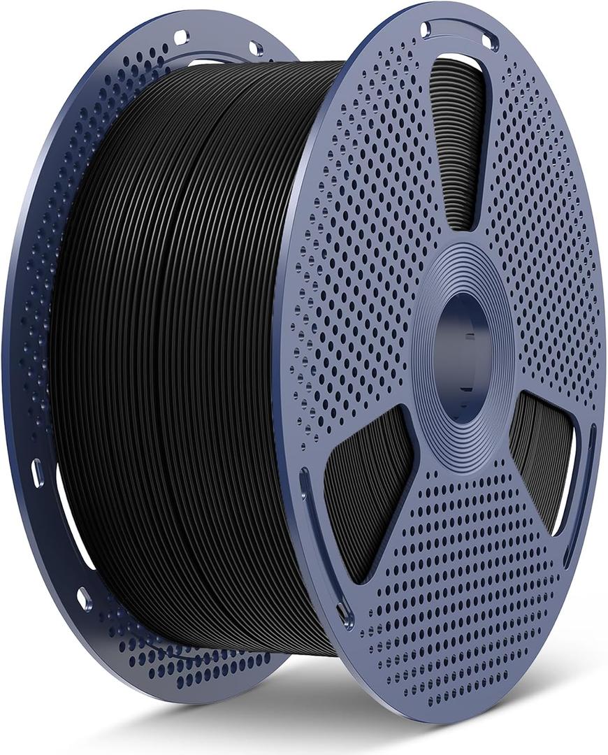 SUNLU PLA+2.0 3D Printer Filament, Large Spool, Black, 5KG