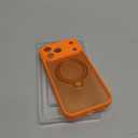 Compatible with iPhone 17 Pro Max Case with Invisible Magnetic O-Ring Stand Military-Grade Translucent Case for iPhone 17 ProMax 6.9" [Compatible with Mag-Safe][Great Grip Feeling],Orange