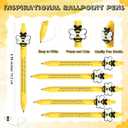 25 Set Christmas Gifts Bulk for Kids Bee Inspirational Pen Black Ink Motivational Ballpoint Pen with Positive Affirmation Christmas Gifts for Child Student Employee Teacher