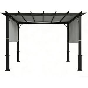 193" L x 105" W Replacement Sling Canopy with Ties(Gray) | JANCANOPY Sling Gazebo Compatible with Lowe's Garden Treasures 10 FT Pergola #S-J-110/TP15-048C,Other Same Size of Pergolas