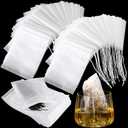 1000 Pcs Disposable Tea Bags Bulk for Loose Leaf Tea Drawstring Empty Coffee Sachets Filter Infuser Strainers for Coffee Spice Christmas Herbs Gift(3.94 x 4.72 Inch)