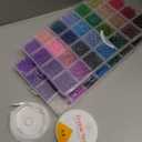 2800PCS 6mm Glass Beads for Jewelry Making, 56 Colors Crystal Beads Bracelets Making Kit, 2 Box Round Beads Suitable for Beginners