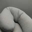 Momcozy Pregnancy Pillows for Side Sleeping, J Shaped Maternity Body Pillow for Pregnancy, Soft Pregnancy Pillow with Jersey Cover for Head Neck Belly Support, Grey