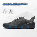 2 x ZURIN Men's Barefoot Training Shoes-Wide Toe Box | Zero Drop Sole | Slip On | Gym Cross Trainers for Walking Weightlifting Workout Trail Running Hiking (Grey)
