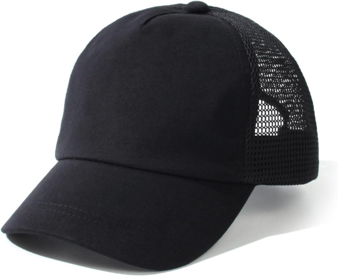 Mesh Toddler Baseball Cap, Adjustable Breathable Sun Hat for Kids | Breathable mesh back, soft cotton polyester fabric, rear adjustable closure, sizes 0-8T for daily outdoor wear