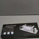 Charging Dock for Meta Quest 3, VR Magnetic Charging Station with LED Light Indicator for Oculus Quest 3, Charger Display Stand with 2 Rechargeable Batteries, White