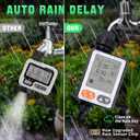 Sprinkler Timer for Garden Hose, 10 Programmable Water Timer with with Auto Rain Delay, IP54 Waterproof 3.3 Large LCD Drip Irrigation System Timers for Plant, Yard, Lawns, Outdoor