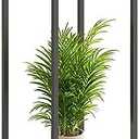 JEPRECO 34" Tall Plant Stand Indoor, 2-Tier Modern Plant Shelf, Corner Flower Pot Holder Organizer for Living Room Balcony Patio Garden (Rustic Brown)